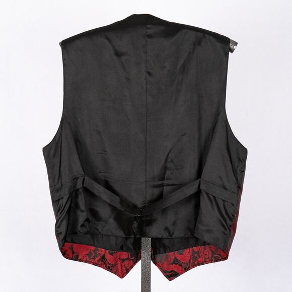 WAHMAKER Men's Western Frontier Vest Red Black Dragon Tapestry Size XL USA Made - Picture 5 of 8